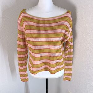 Lulus boat neck striped sweater women’s size medium